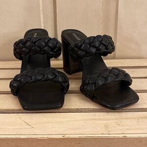Madden Girl Black Braided Heels